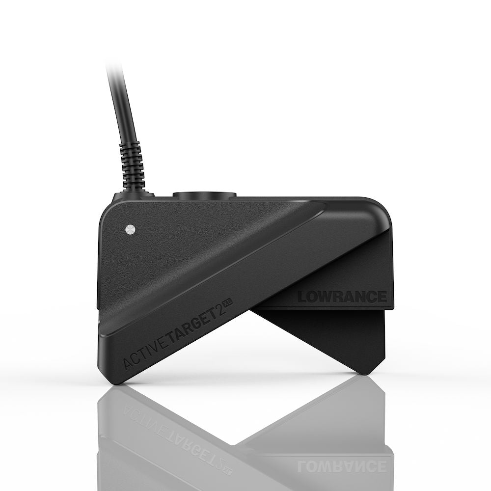 Lowrance Active Target 2XL PN:000-16488-001 marine electronics device in black, designed for live sonar imaging and enhanced fishing tackle experience.