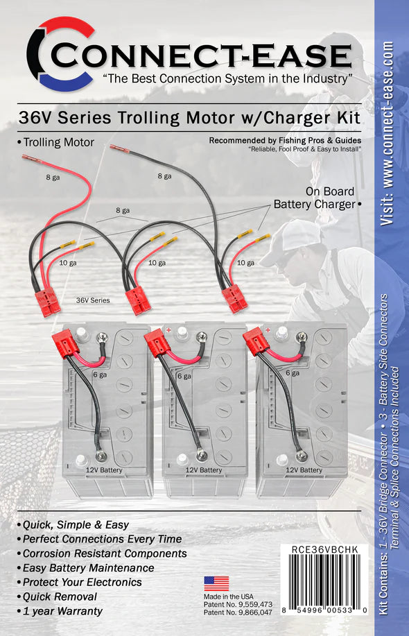 Connect-Ease 36 Volt Series Trolling Motor Connection Kit Lithium Compatible RCE36VBCHK