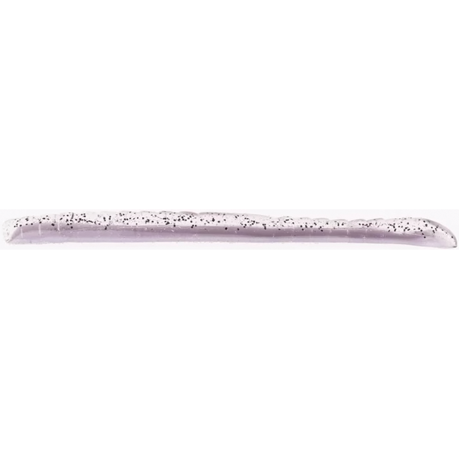 Missile Baits & Roboworm 4" Mini Magic Worm fishing lure in translucent light purple with black speckles, designed for effective fishing tackle use.