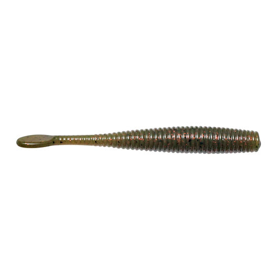 SPRO CJ Smasher Worm soft plastic fishing lure in a watermelon red color with a ribbed body and paddle tail designed for effective movement in water.