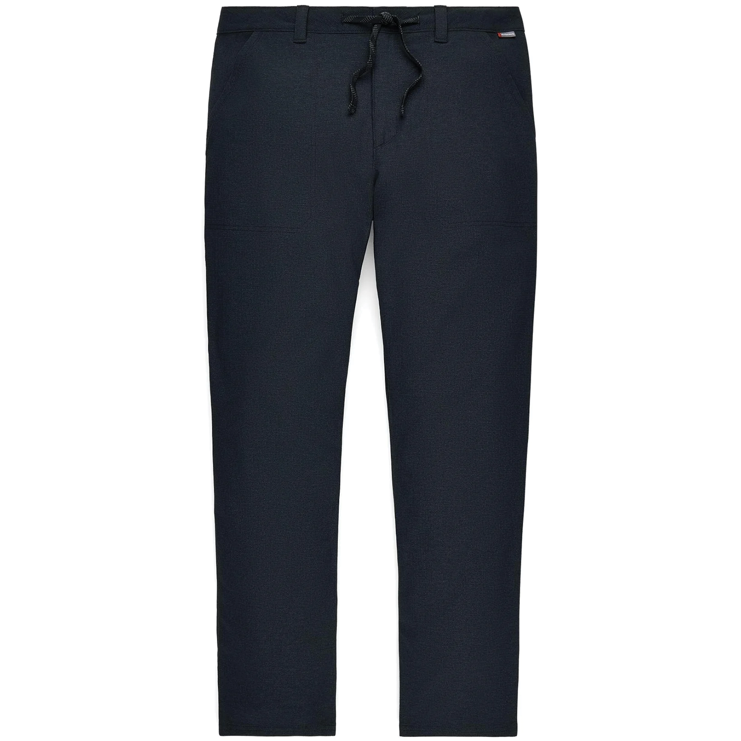 Simms Wanaka Pants - Men's in dark navy blue with a straight-leg fit, elastic waistband with drawstring, and front pockets, designed for comfort and outdoor fishing activities.