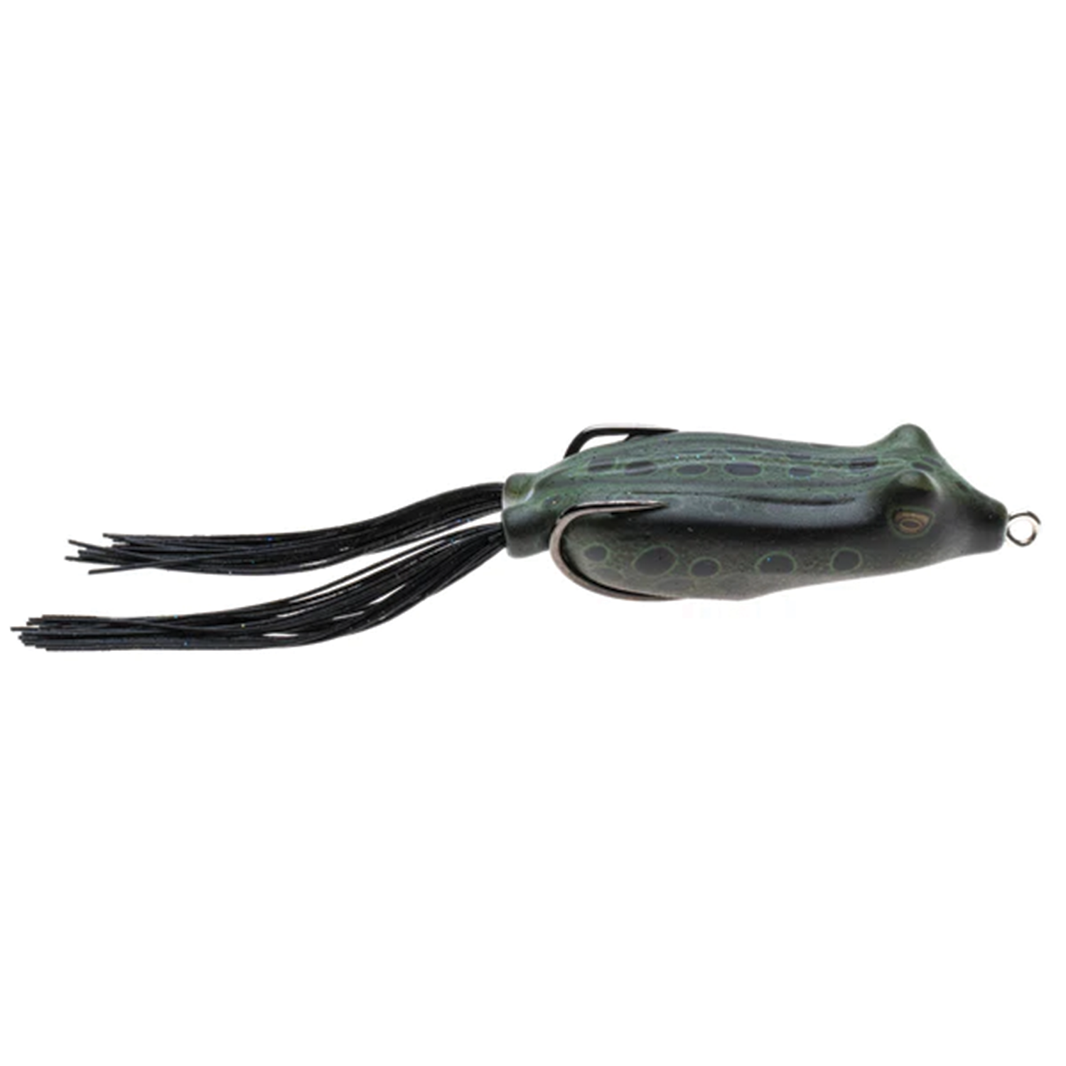 Snag Proof Phat Frog fishing lure designed to mimic a frog with a textured green body and multiple black rubber legs for effective fishing tackle use.
