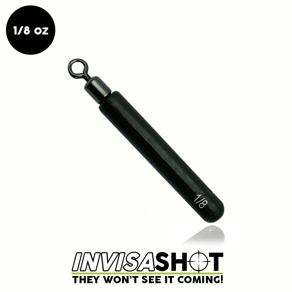 WOO! Tungsten Invisashot Cylinder Drop Shot Weight - Closed Eye