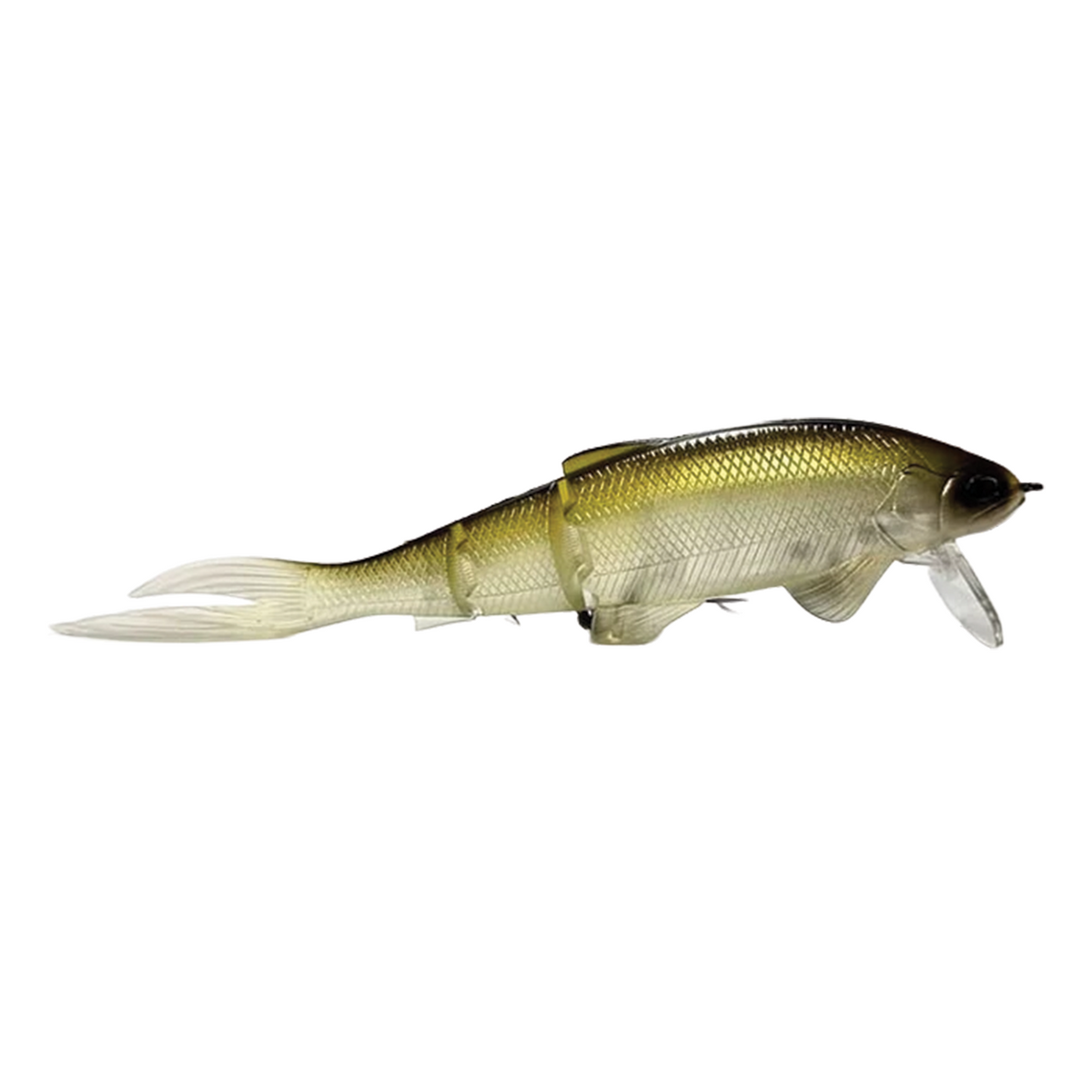 Baum Muon jointed musky fishing lure with realistic fish profile diving lip and flowing tail for freshwater fishing tackle