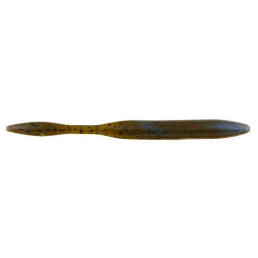 Strike King KVD Perfect Plastics Dream Shot fishing lure in natural colors with dark speckles, designed for freshwater fishing tackle enthusiasts.