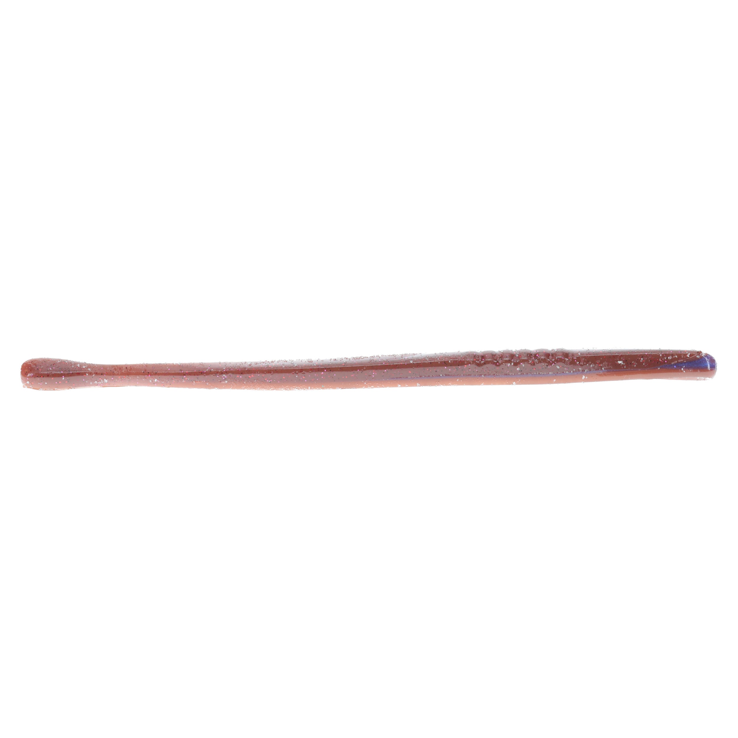 Strike King KVD Perfect Plastics Filler Worm 6", slender brown soft plastic fishing lure with slight tapered tail and textured surface designed for fishing tackle.