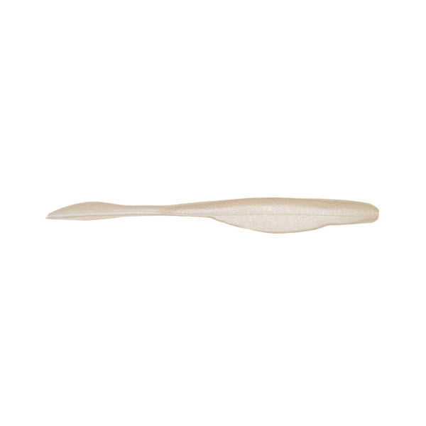 Strike King KVD Perfect Plastics 4" Caffeine Shad Jr. soft fishing lure in pearl color, designed for effective fishing tackle use.