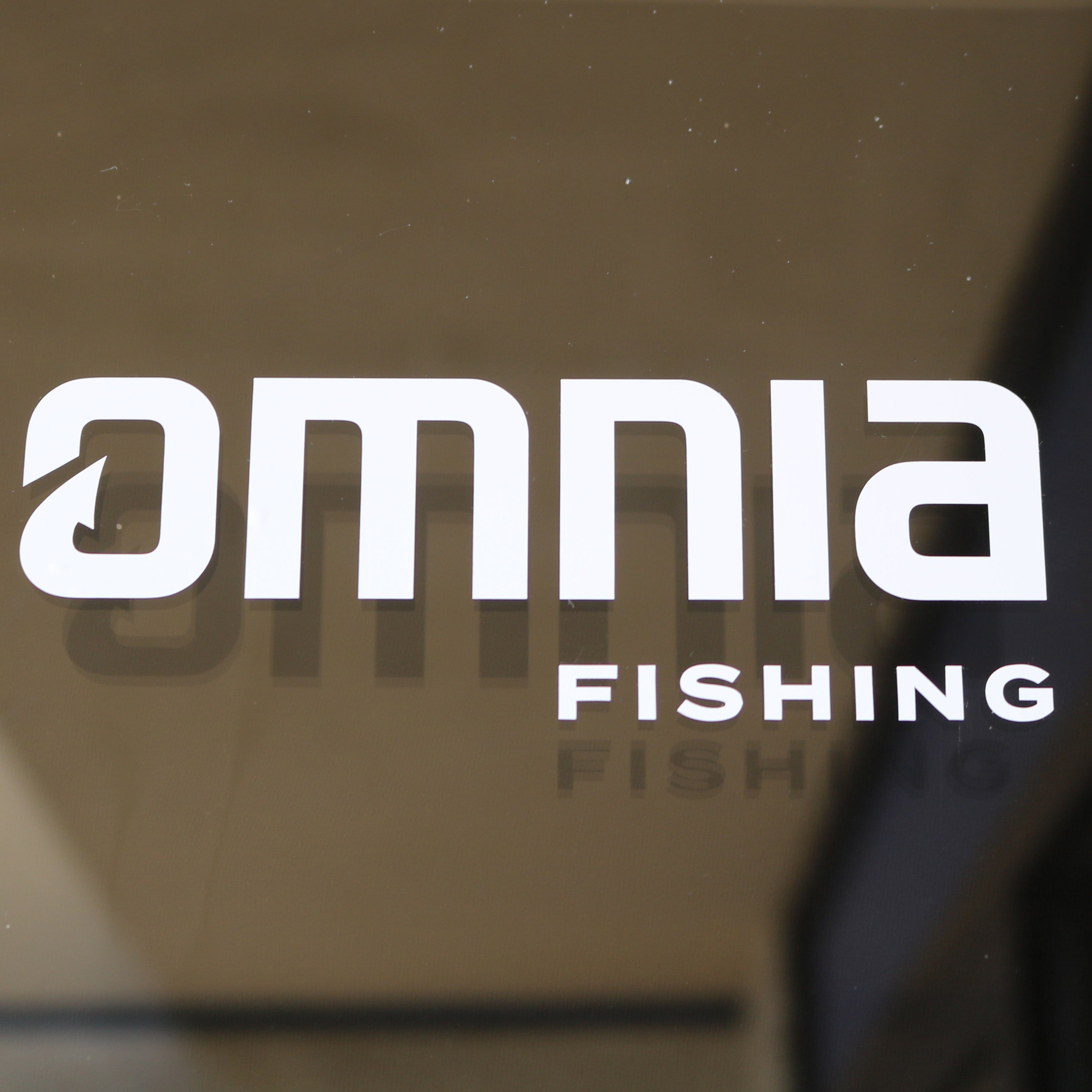 Omnia Fishing Large Stacked Logo Window Sticker
