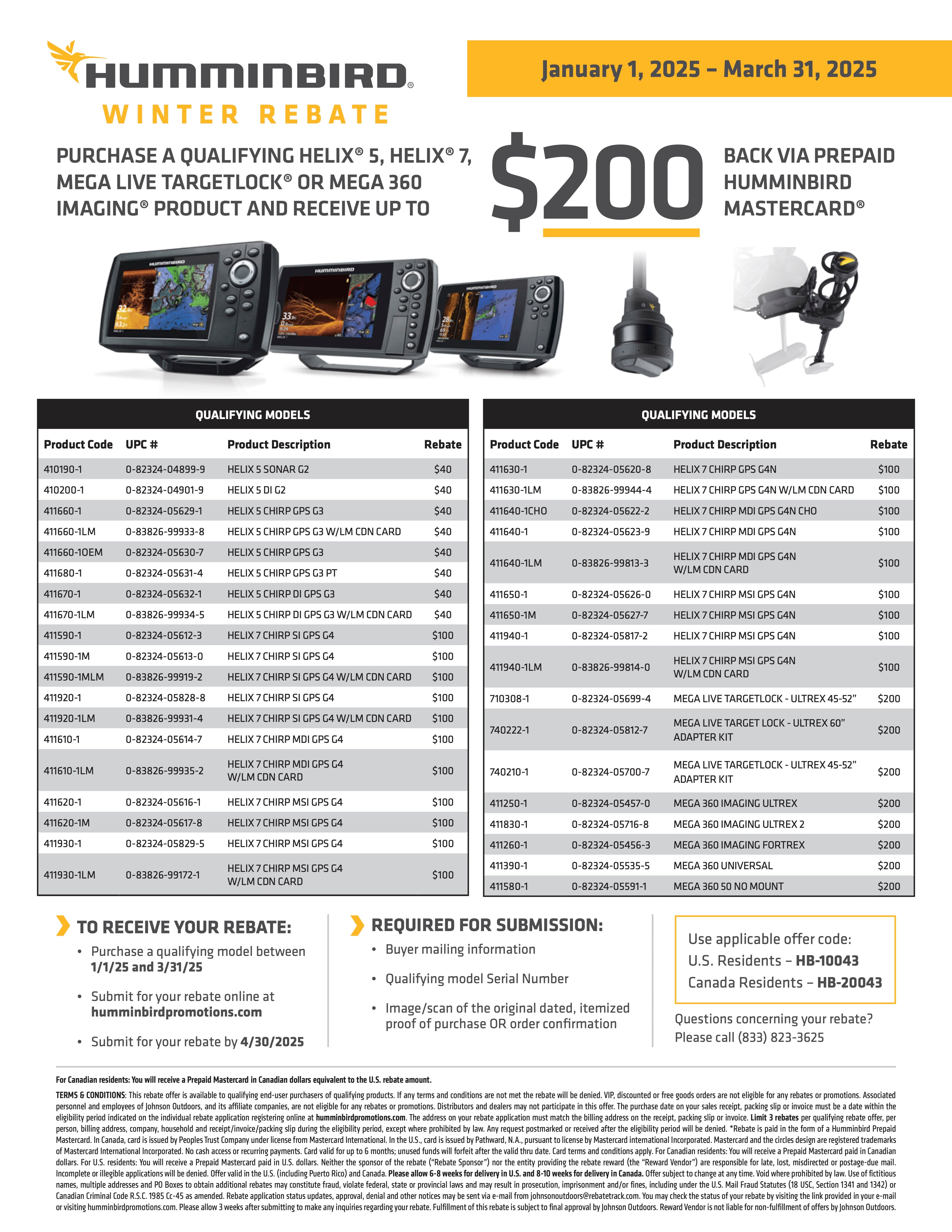 Humminbird Helix 7 GPS Chirp G4N 411630-1