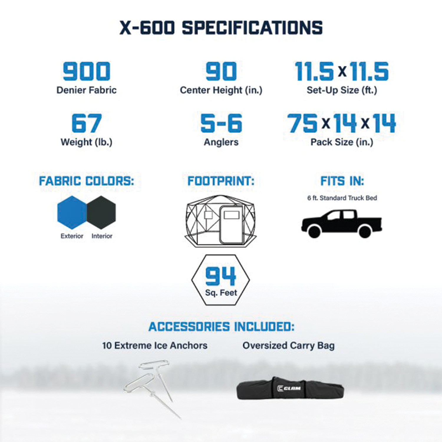 Clam X-600 Thermal Pop-Up