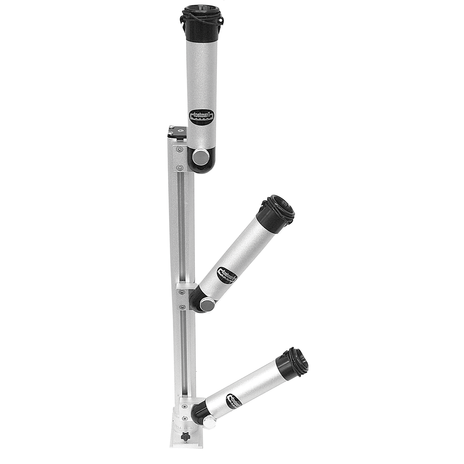 Metal stand with adjustable legs on a white background