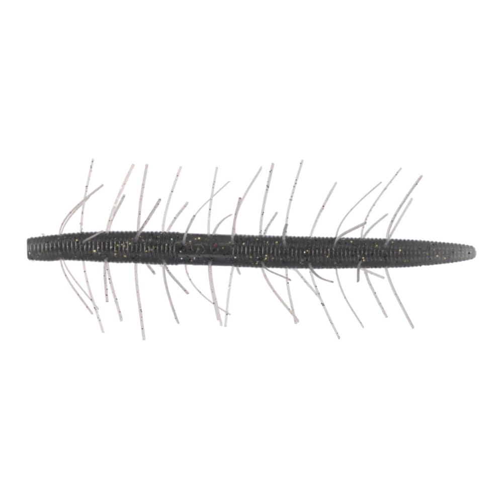 Yamamoto Fuzzy Senko 5" soft fishing lure in dark color with multiple thin, flexible appendages designed to mimic aquatic prey for effective fishing tackle use.