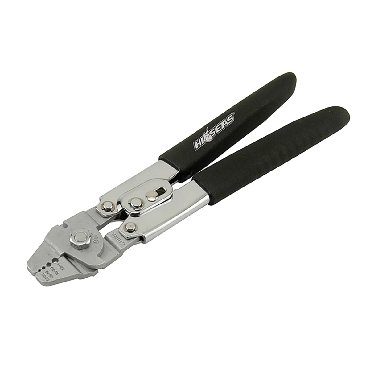 AFW HiSeas Crimping Tools with black handles and metal jaws for securing fishing tackle connections