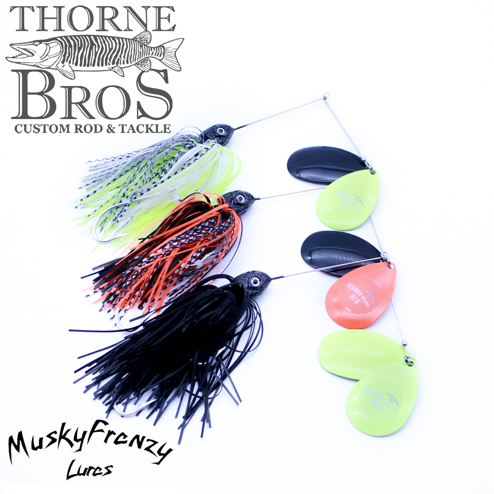 apache tackle fishing hook tyer Musky Frenzy Apache Spinner Stag 8/9