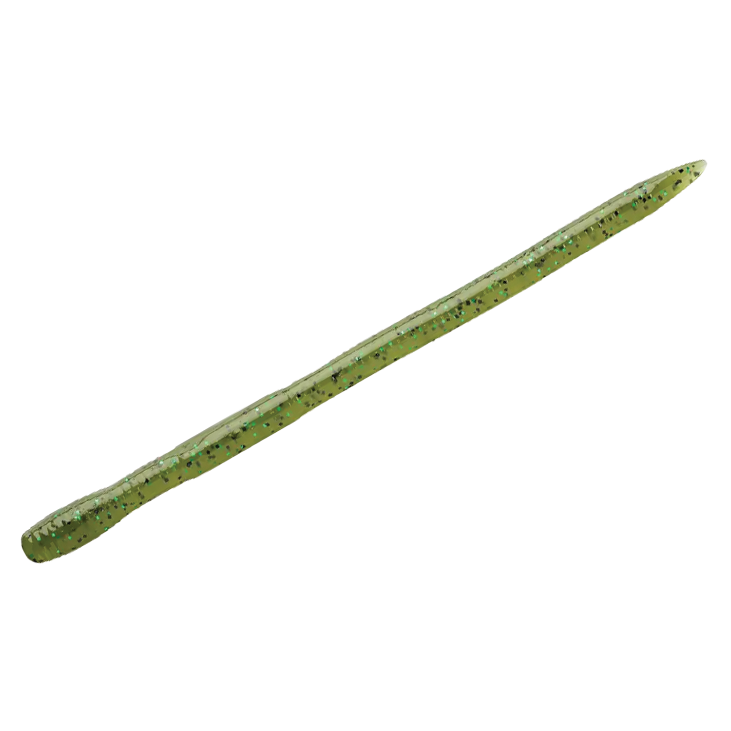 Bait Breath U30 Vein (All Sizes) soft fishing lure in translucent green with blue and black glitter specks, designed for effective fishing tackle use.