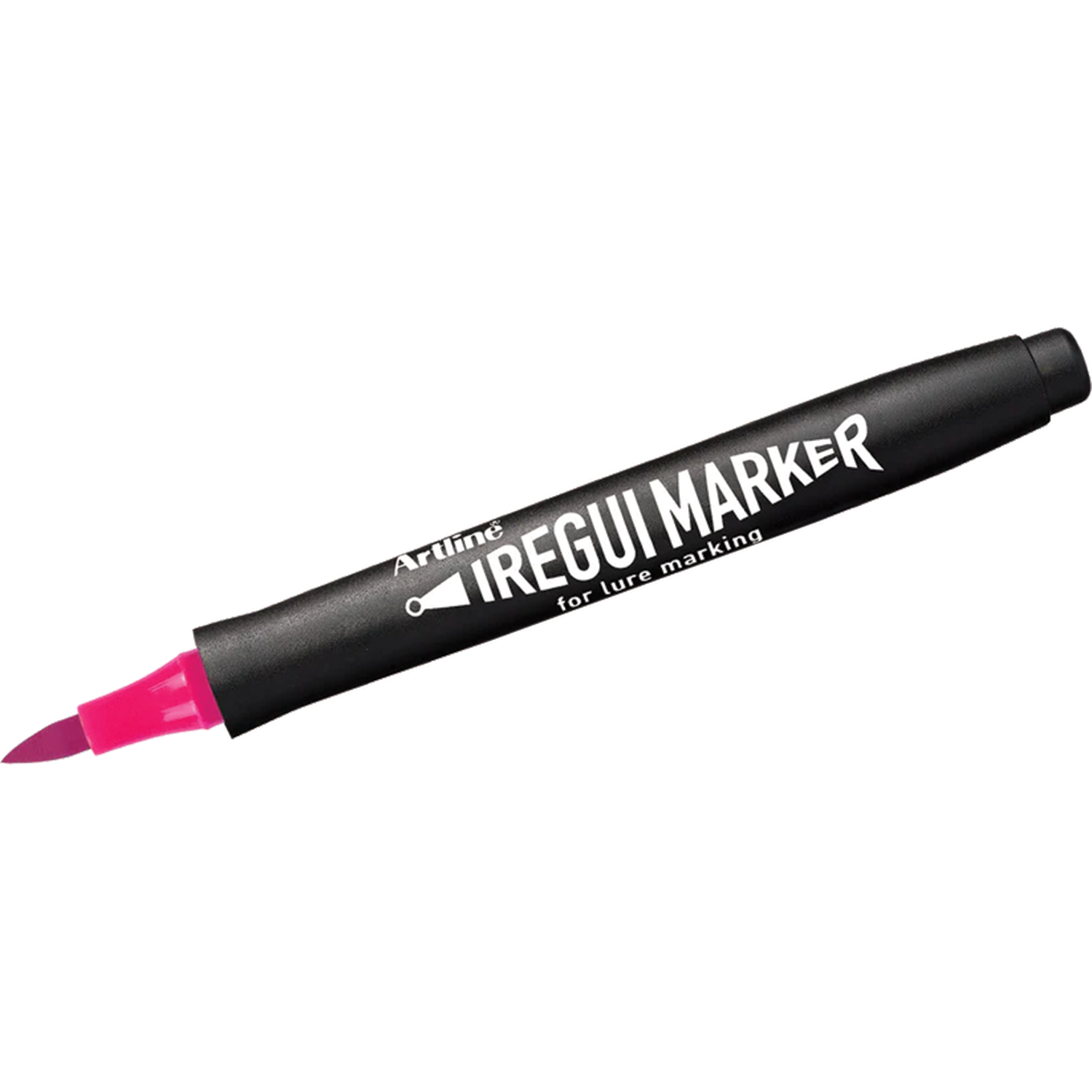Artline IREGUI Markers with a black body and pink chisel tip, designed specifically for lure marking, ideal for fishing tackle and gear customization.