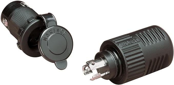 8 Gauge 2-Wire Trolling Motor Plug & Receptacle Kit 12V-24V For Minn Kota Boat