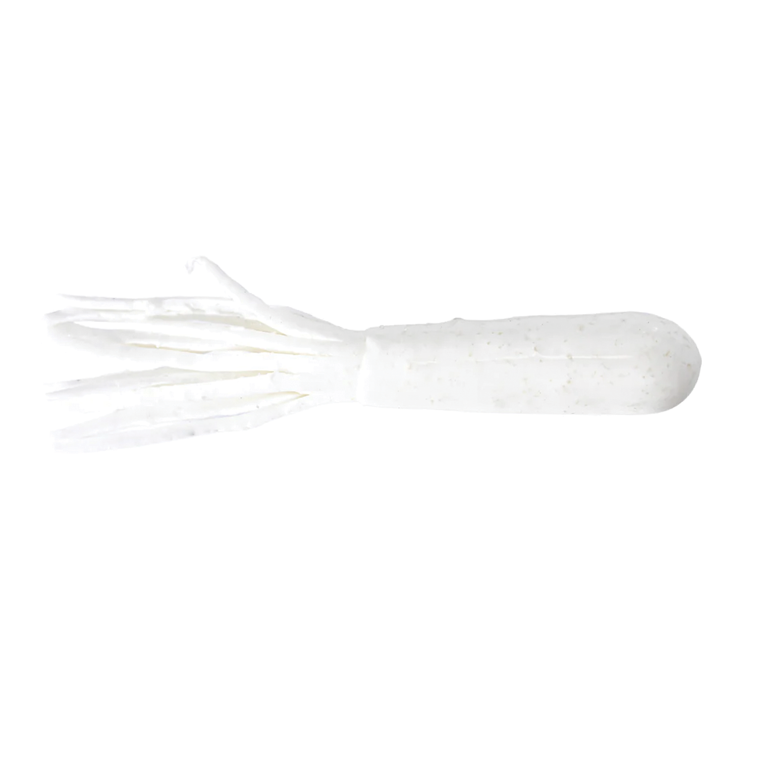 X-Zone X-Tubes fishing lure in solid white with multiple soft tentacle-like appendages designed for attracting musky and other game fish.