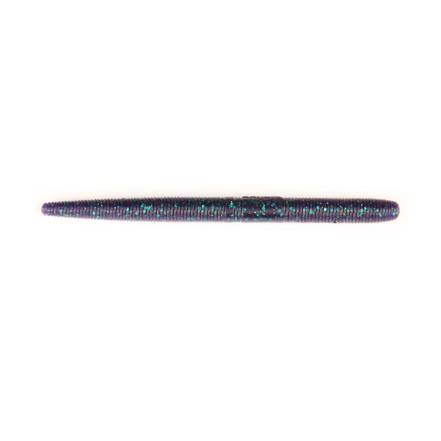X-Zone 5" True Center Stick fishing lure in dark color with blue flecks, designed for use with fishing rods and reels, ideal for musky and freshwater fishing tackle.