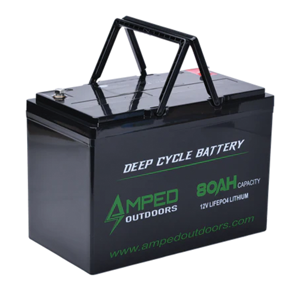Amped Outdoors (LiFePO4) 80Ah 12v Lithium Battery - Battery Only
