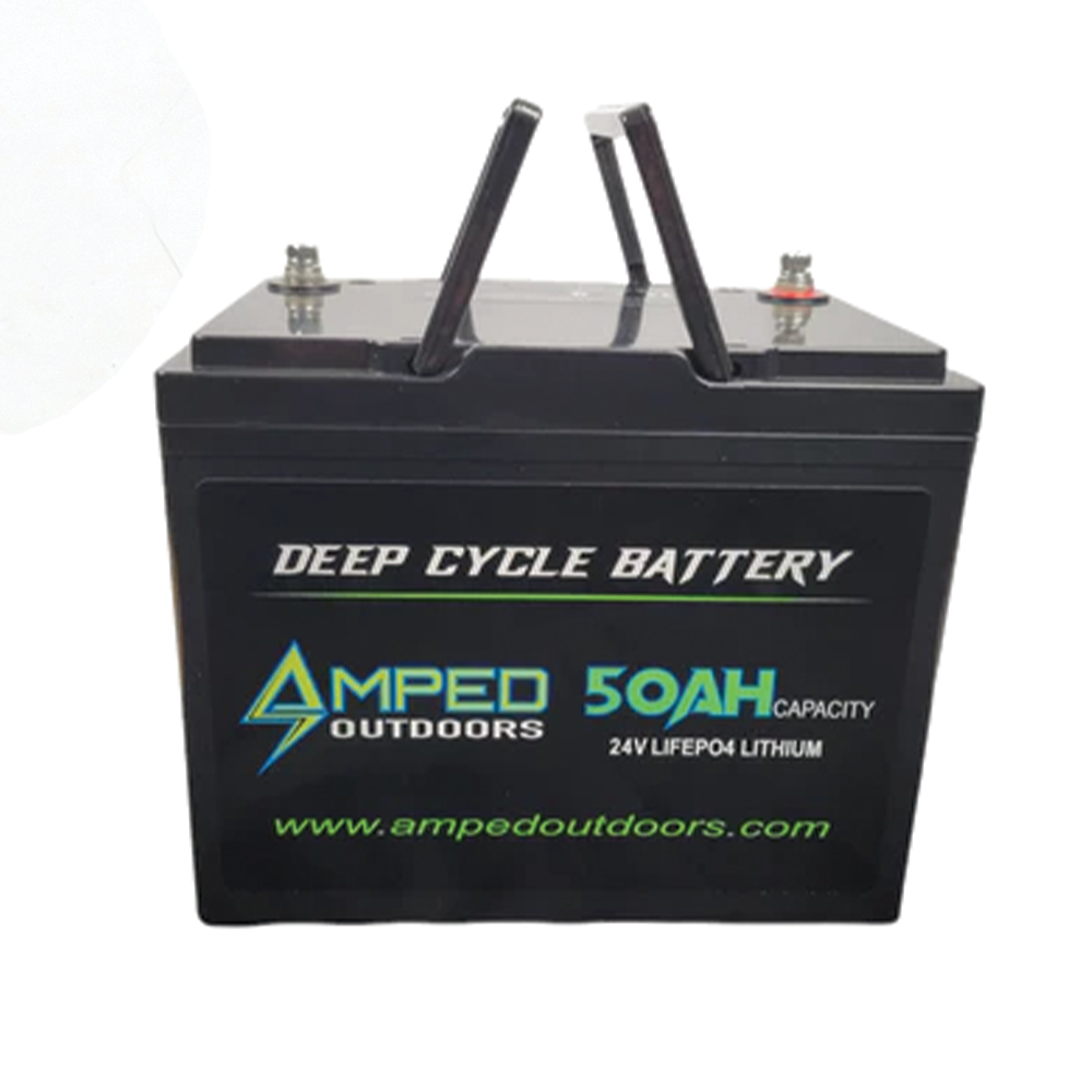 Amped Outdoors (LiFePO4) 24V Lithium Batteries - Battery w/Charger