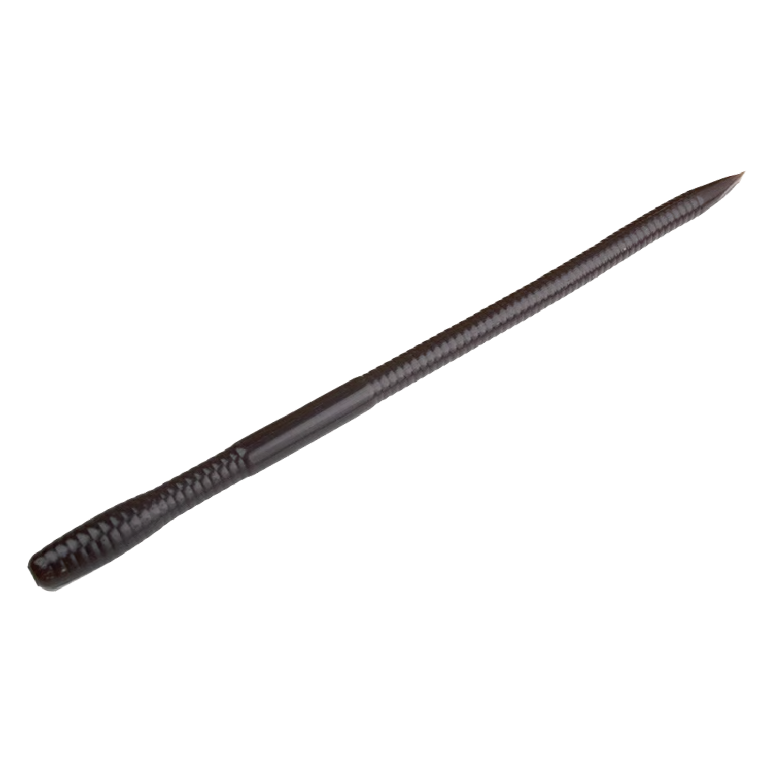 Bait Breath U30 Vein (All Sizes), a dark brown, textured soft plastic fishing lure shaped like a slender worm, designed for enhanced fishing tackle performance.