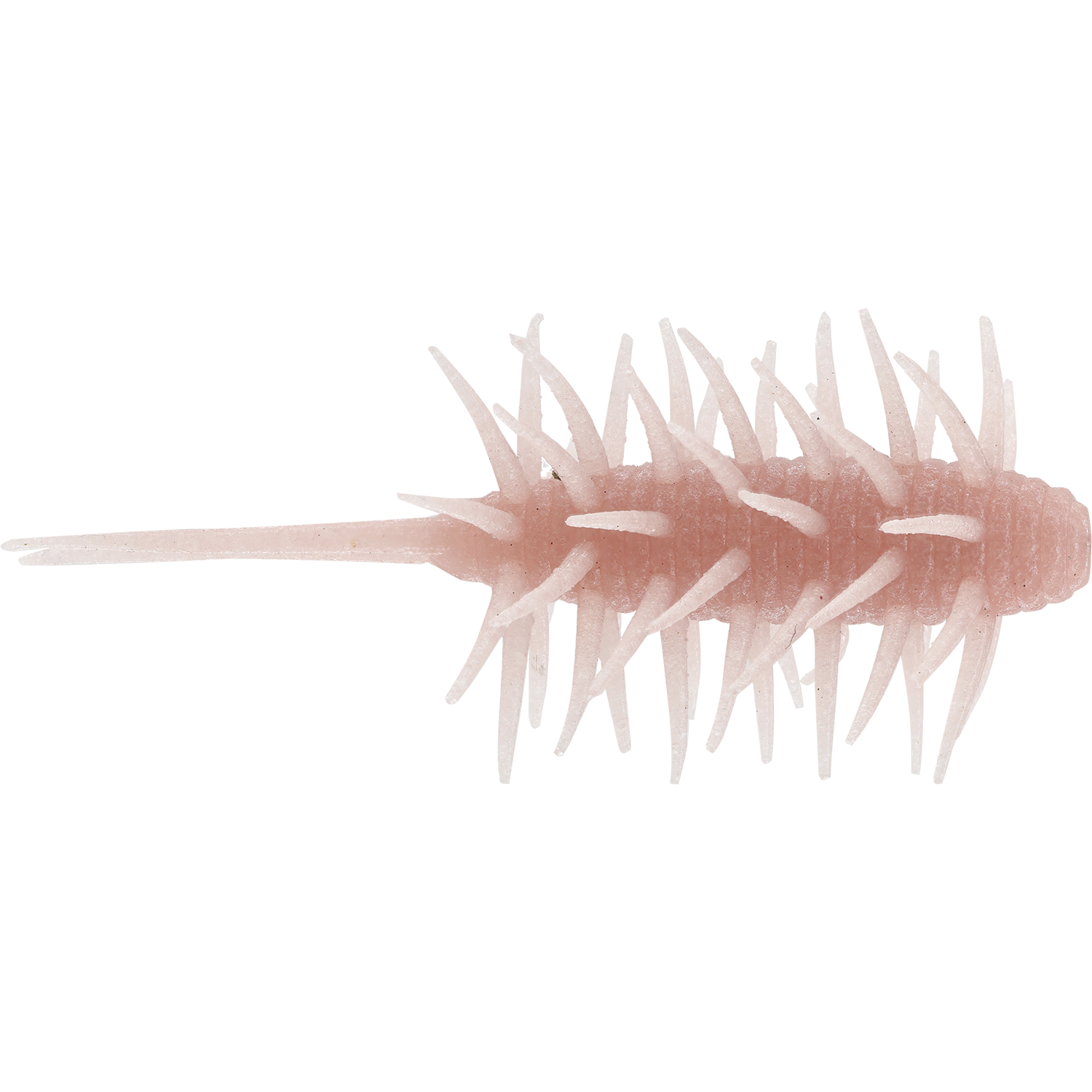 Hideup Coike Shrimp Medium fishing lure in translucent pink with detailed textured body and multiple thin appendages designed to mimic shrimp for effective fishing tackle use.