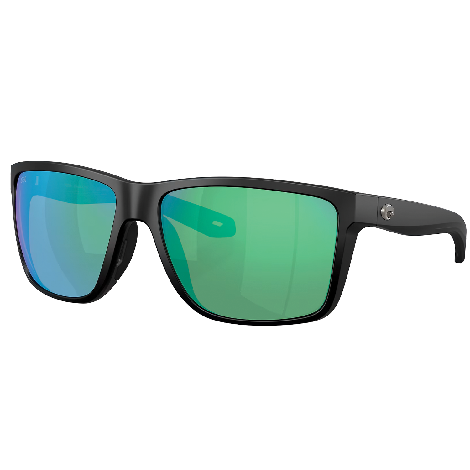 Costa Del Mar - Broadbill II XL sunglasses with a sleek black frame and green-blue polarized lenses designed for fishing and outdoor activities.