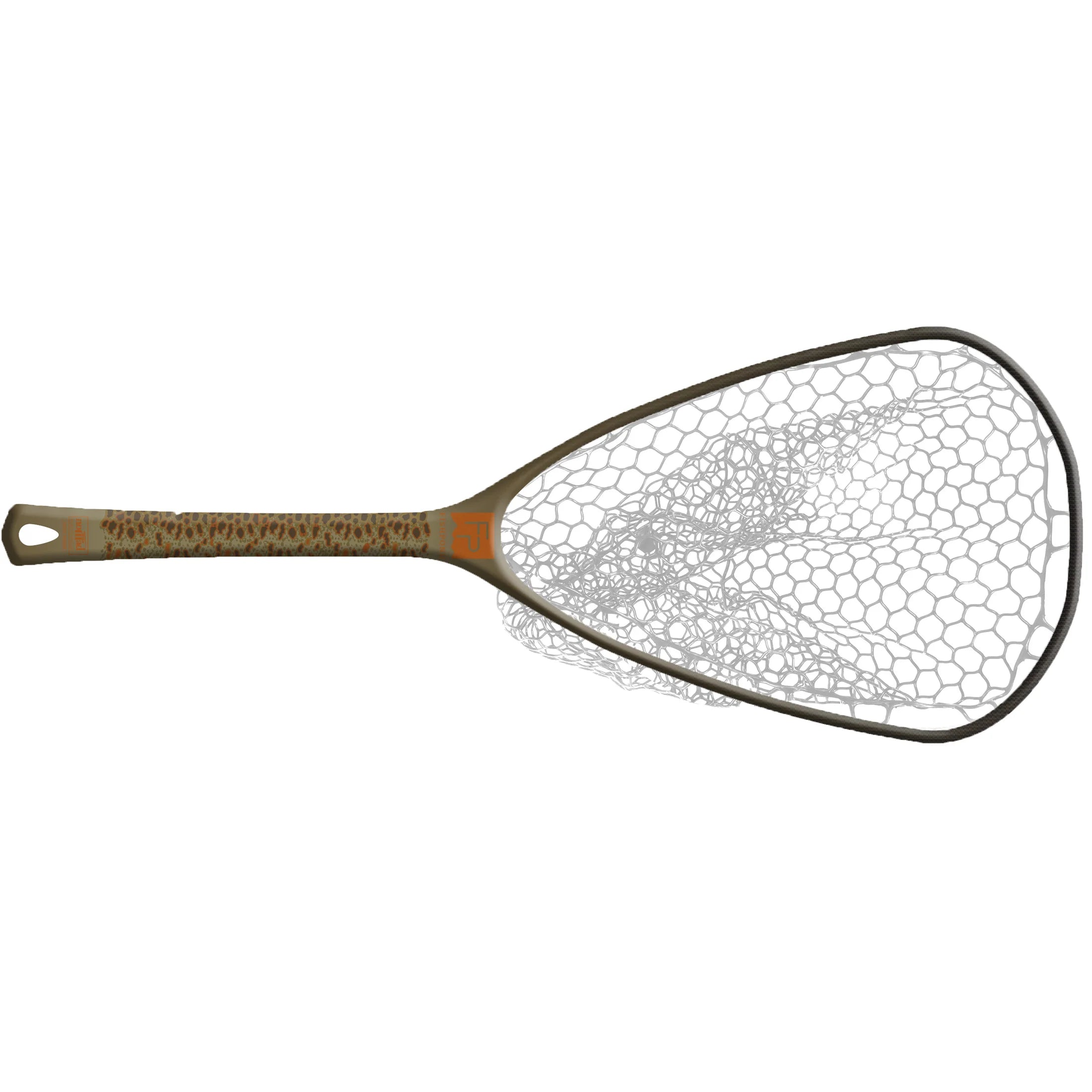 Fishpond Canyon Net 2.0 with a durable, oval-shaped frame and clear, rubberized mesh netting designed for gentle catch and release during fishing activities.
