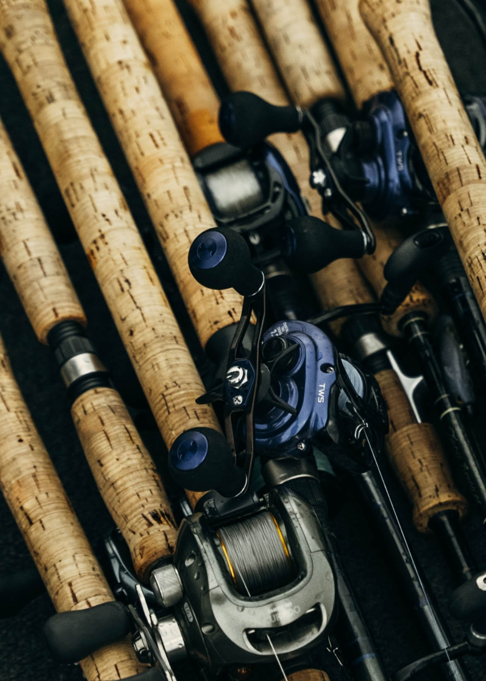 Thorne bros custom rods on boat deck