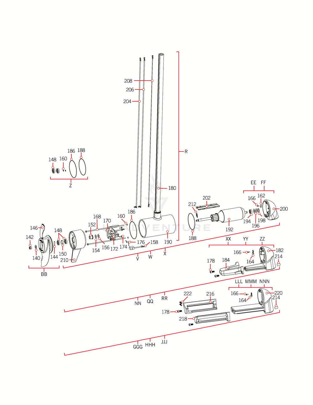 Minn Kota NUT-PROP,NYLOC,LG,MX101 3/8 SS | 80LB THRUST | 4 | 112LB THRUST | P/N: 2093101