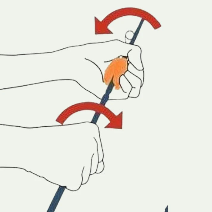 Trxstle Flex-Lock Silicone Rod Keeper shown in an illustrated demonstration with hands twisting the silicone keeper around a fishing rod for secure positioning