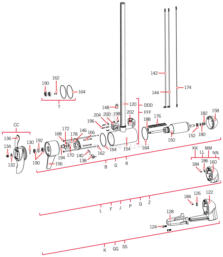 Minn Kota PIN-DRIVE 1" X 3/16" S/S | 80LB THRUST | 4 |112LB THRUST | P/N: 2262658