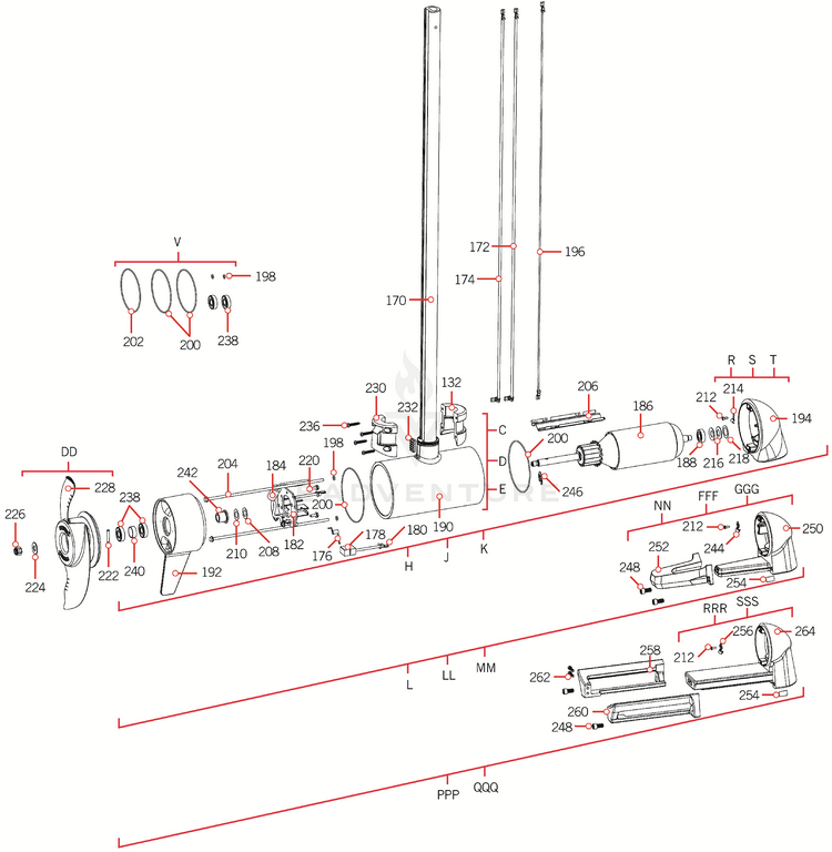 Minn Kota PAPER TUBE - SEAL BORE P/N: 725-095