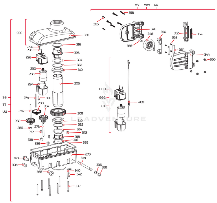 Minn Kota LIFT ASSIST ASM 112# FW PA6 P/N: 2992729