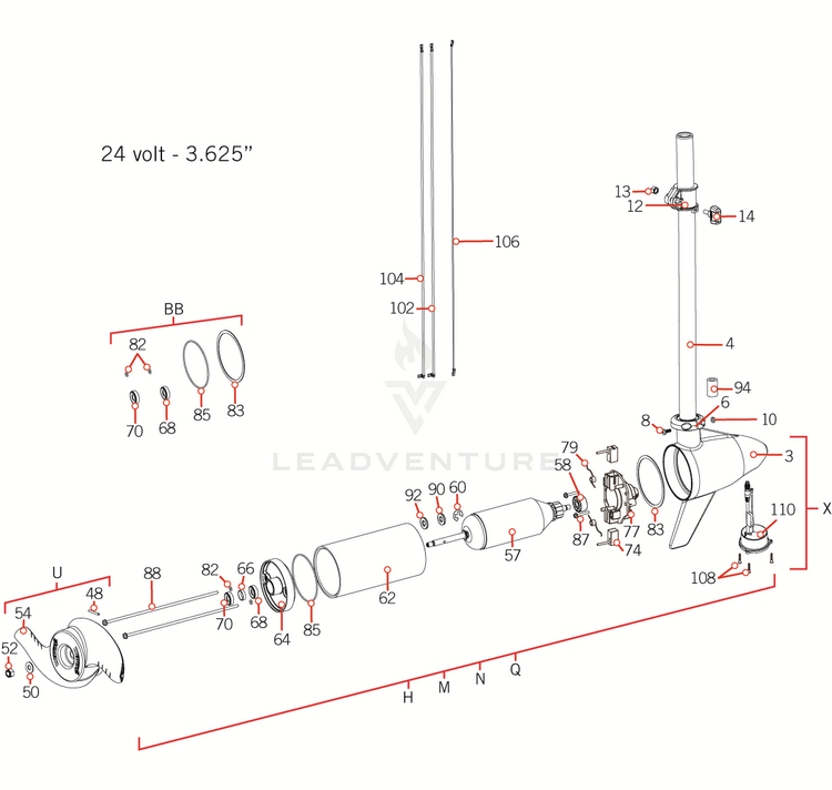 Minn Kota BEARING - BALL | 55LB THRUST | 3.625 | 80LB THRUST | P/N: 140-010