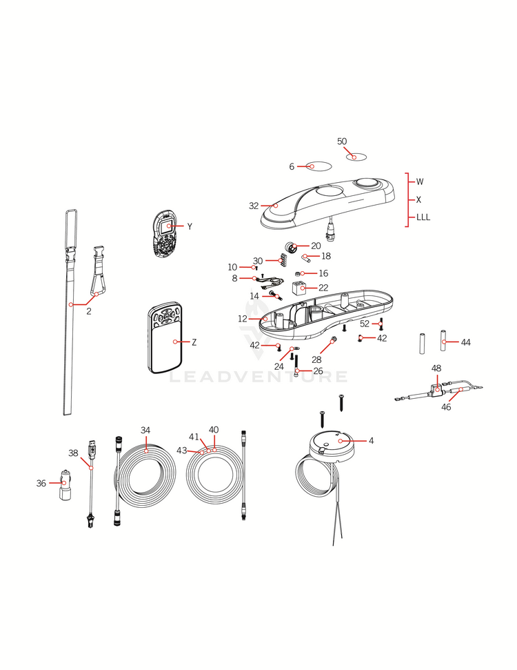 Minn Kota CABLE-EXTENSION PD/AP 110" P/N: 2211415