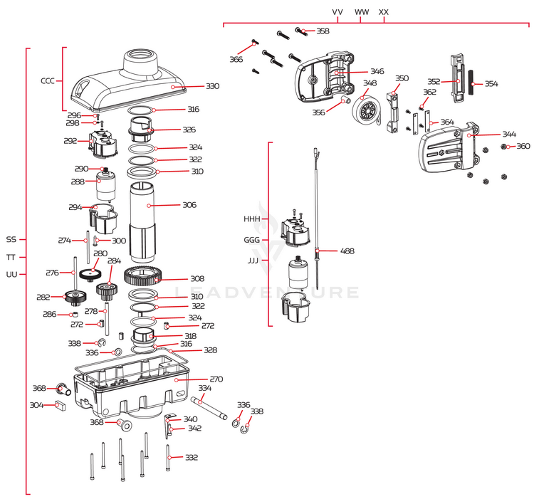 Minn Kota GEAR & PINION,DR. HSG, STAGE 3 P/N: 2302250