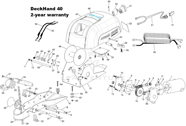 Minn Kota LINE GUIDE-UPPER DAVIT ASY P/N: 2371614
