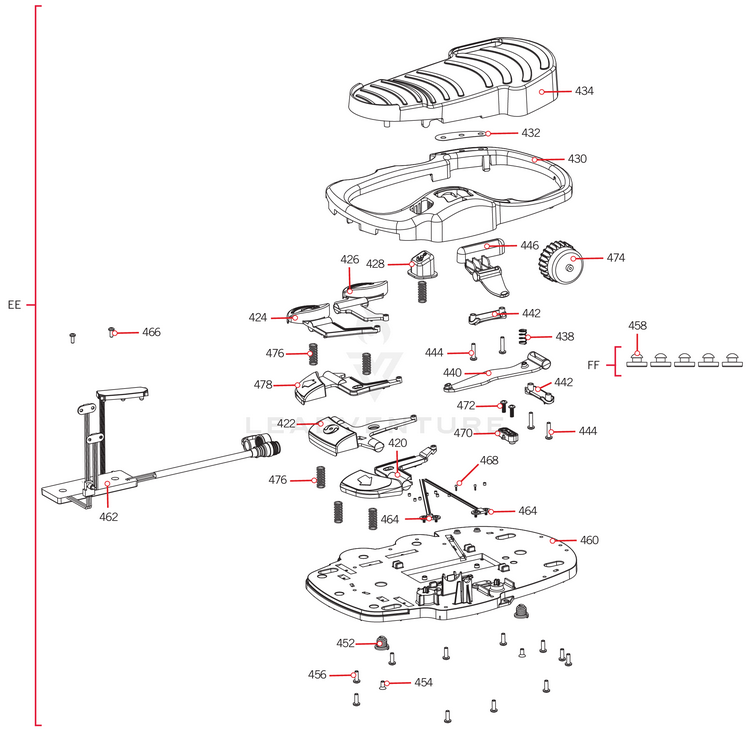 Minn Kota FOOT PEDAL ASM, TRV BT P/N: 2994722