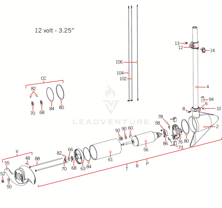 Minn Kota BEARING - BALL | 55LB THRUST | 3.625 | 80LB THRUST | P/N: 140-010