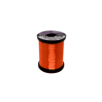 Fulling Mill Pro Thread Flat 210 Den orange fly tying thread spool for fishing tackle crafting and streamers