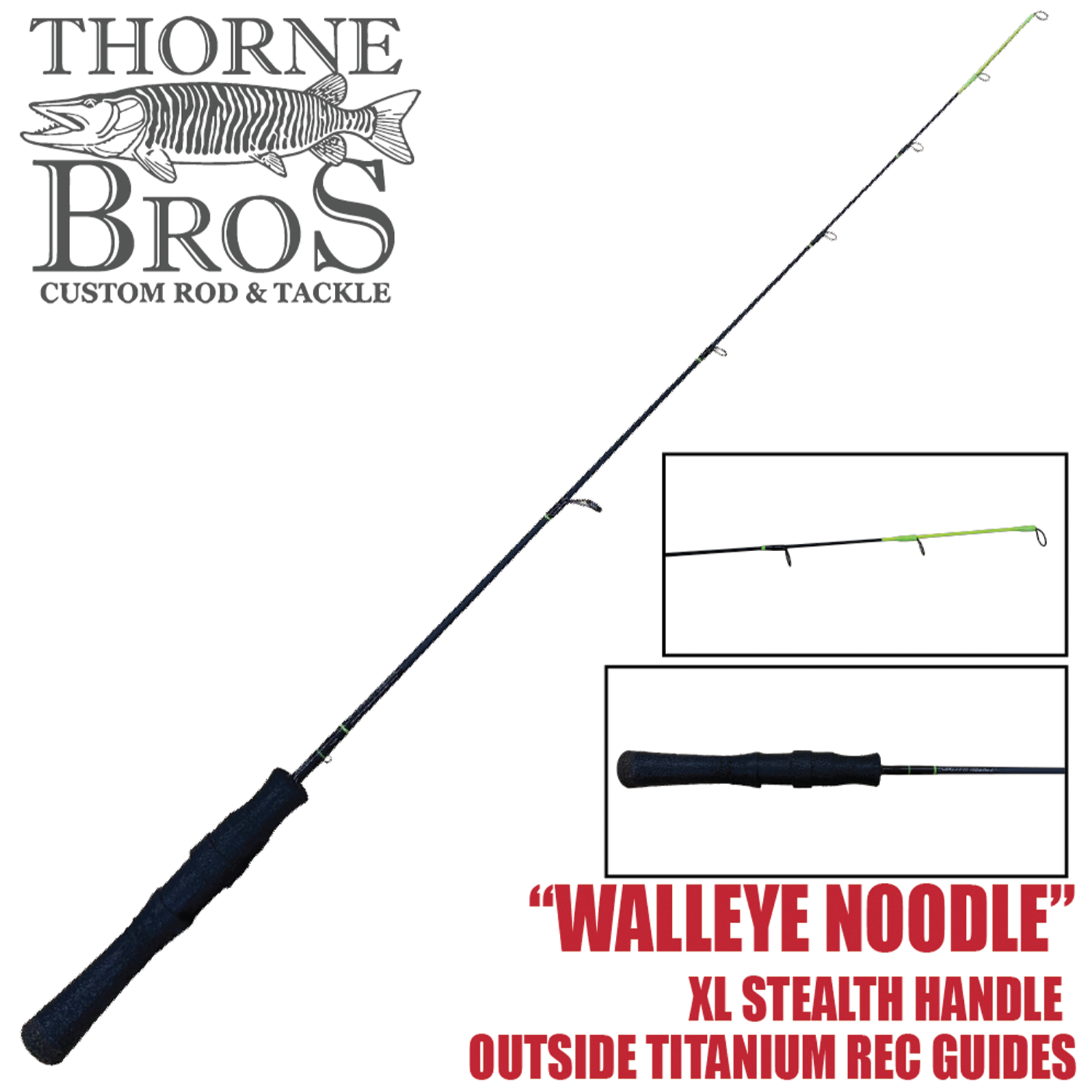 Thorne Bros Custom Ice Rod -  MJO Series "Walleye Noodle"