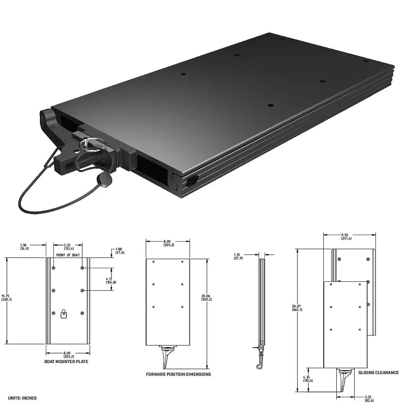 Minn Kota MKA-94 ES Aluminum Trolling Motor Quick Release Bracket SKU:1854094