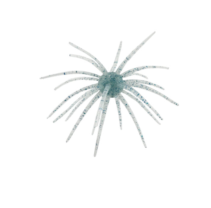 Arsenal Morning Star Urchin Elastomer Bait in translucent light blue with speckled glitter, designed to mimic a sea urchin for use as fishing tackle.