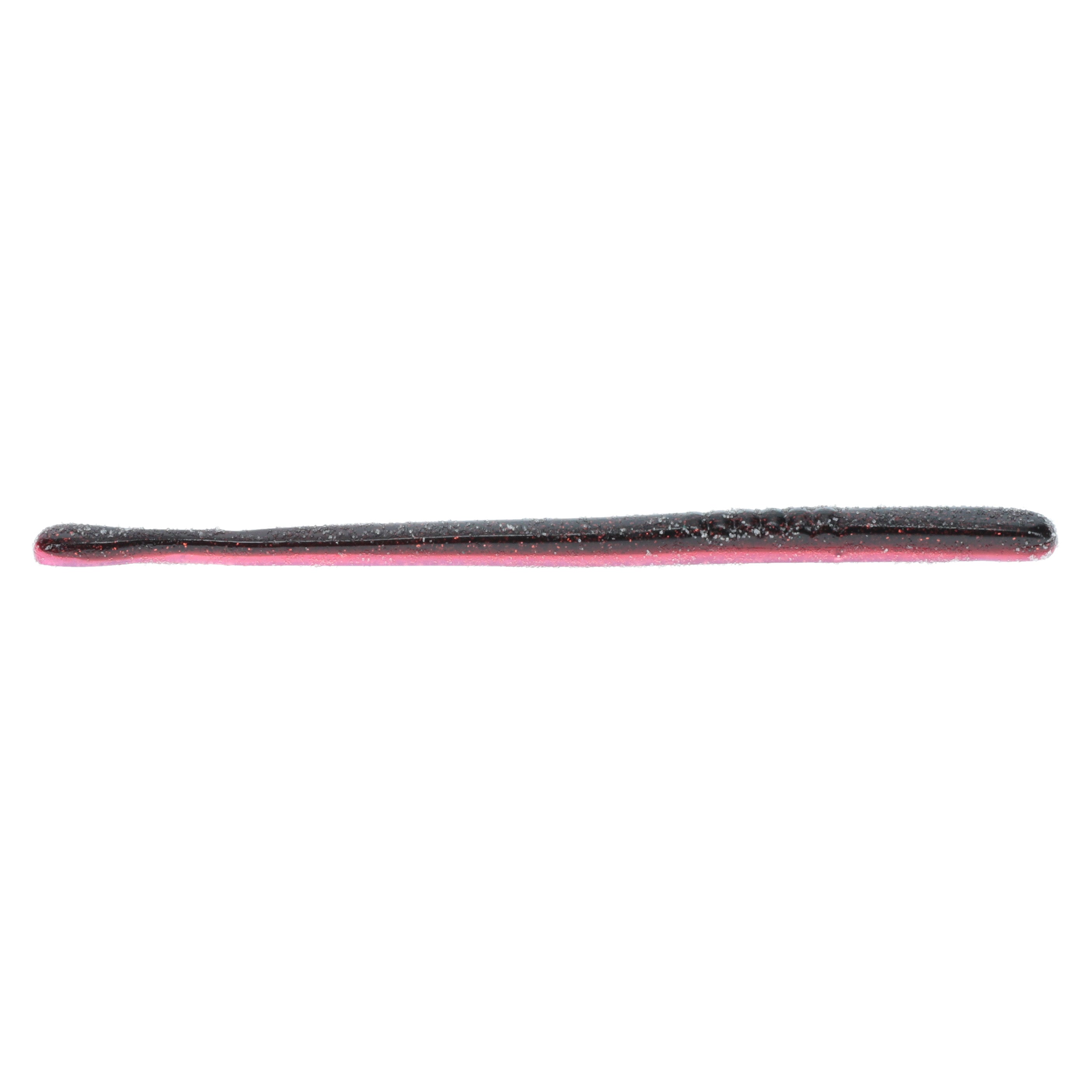 Strike King KVD Perfect Plastics Filler Worm 6" fishing lure in dark color with subtle shimmer, designed for use with fishing tackle and rods.