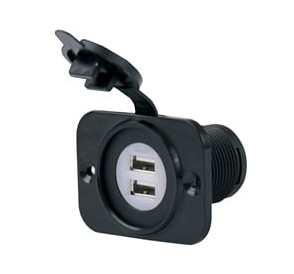 Marinco Dual USB Charger Receptacle 12-24V 12VDUSB