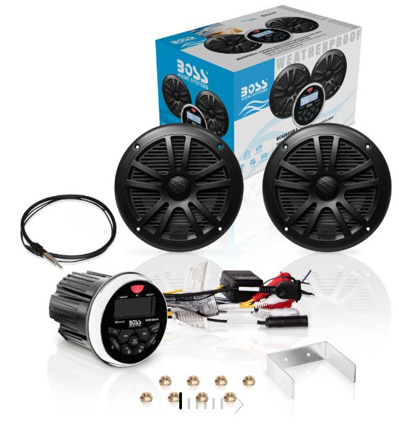 Boss Gauge radio kit w/Speakers and antenna MCKGB350B.6