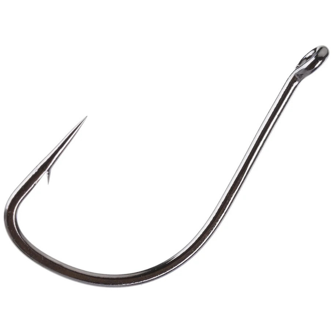 Decoy Shot Rig Worm10 Hooks dark metal fishing hook with curved shank sharp point and open eye for fishing tackle
