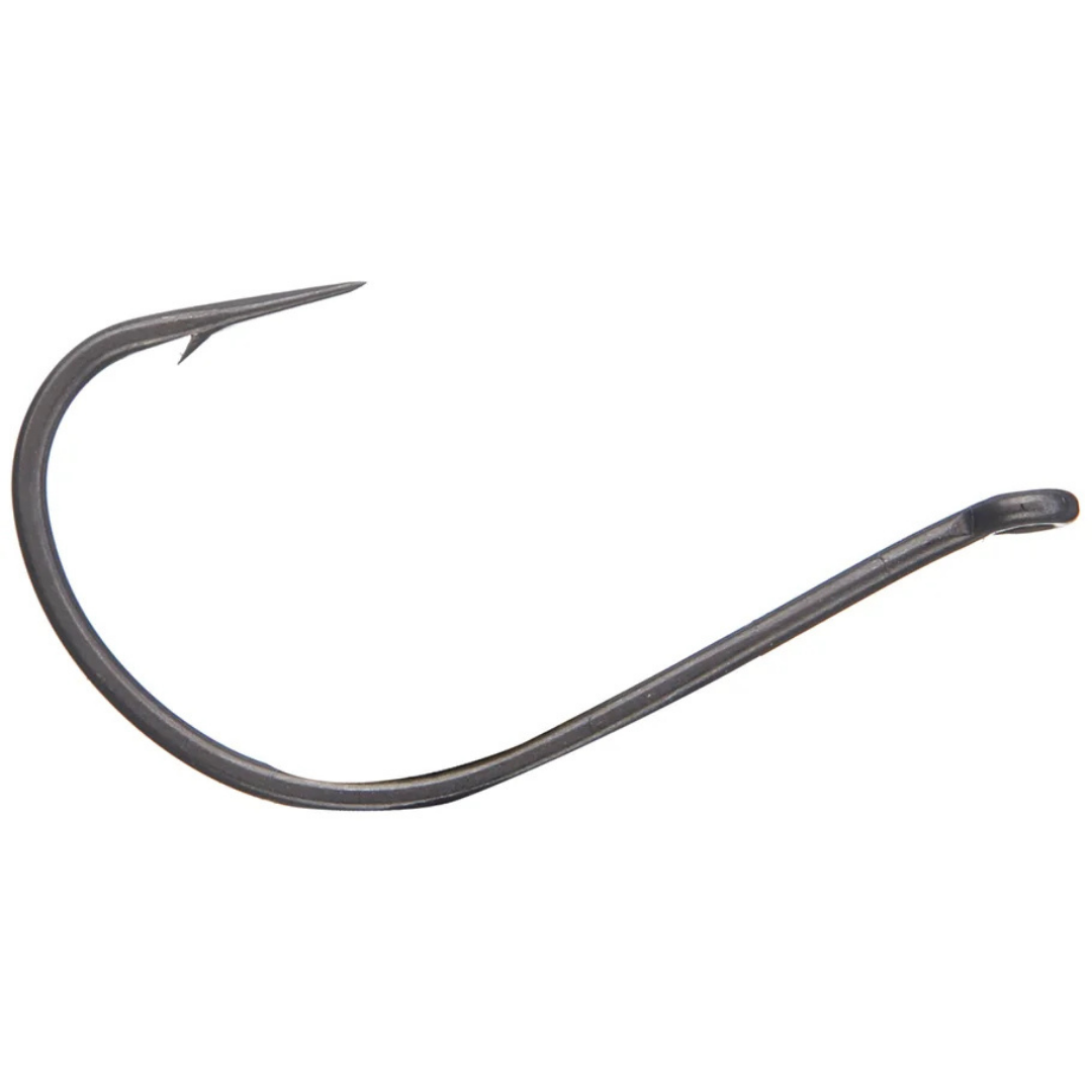Ryugi Fog Shot Drop Shot Hook TC Coat 9pk black drop shot fishing hook with curved shank and sharp point for fishing tackle